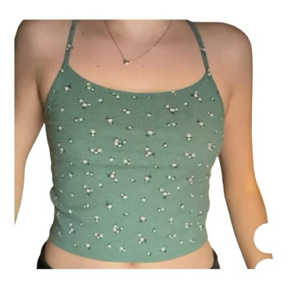 American Eagle Outfitters Green Floral Camisole